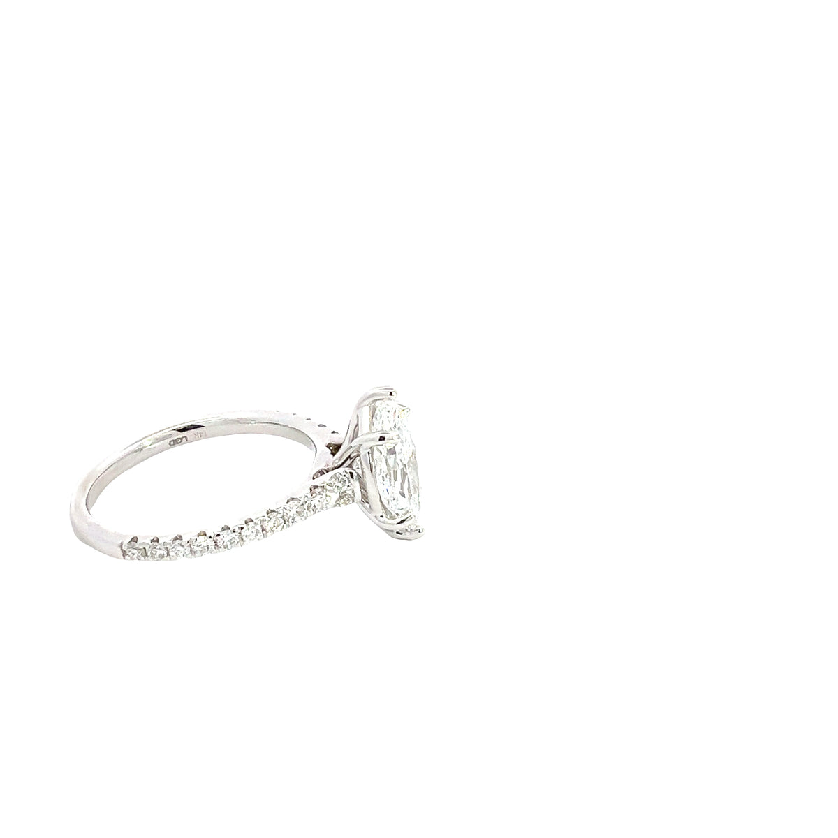 LAB GROWN DUTCH MARQUISE AND ROUND DIAMONDS 2.40ctw PRONG SET RING