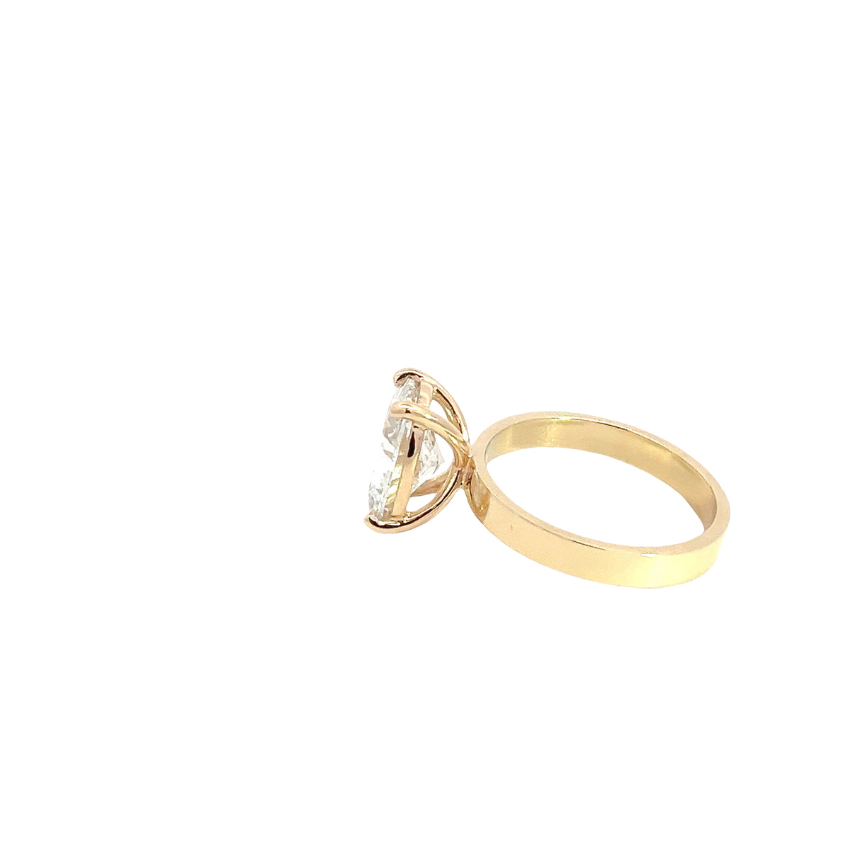 LAB GROWN OVAL DIAMOND 3.10ct SOLITAIRE ENGAGEMENT RING