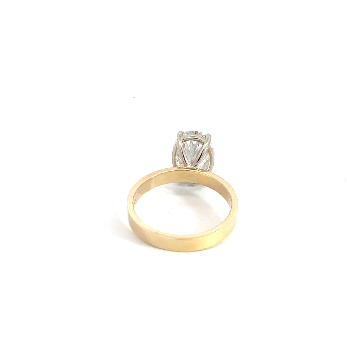LAB GROWN OVAL DIAMOND 3.07ct SOLITAIRE ENGAGEMENT RING