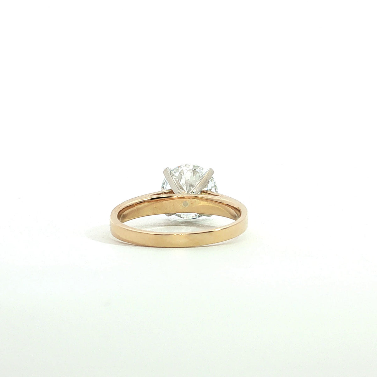 LAB GROWN ROUND DIAMOND 2.52ct CATHEDRAL SOLITAIRE ENGAGEMENT RING