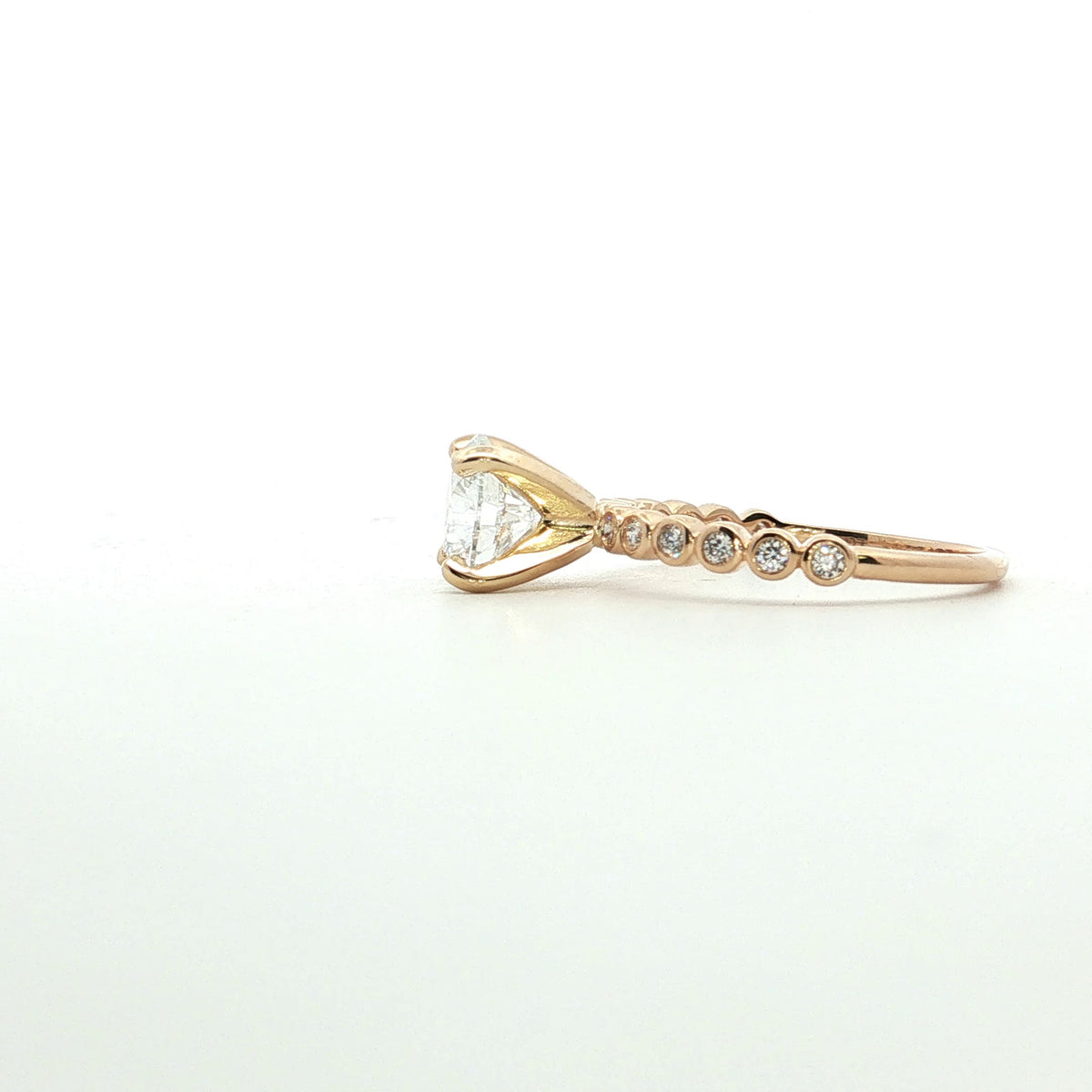 LAB GROWN ROUND DIAMONDS 1.70ctw BEZEL RING