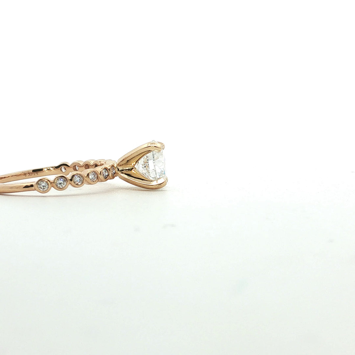 LAB GROWN ROUND DIAMONDS 1.70ctw BEZEL RING