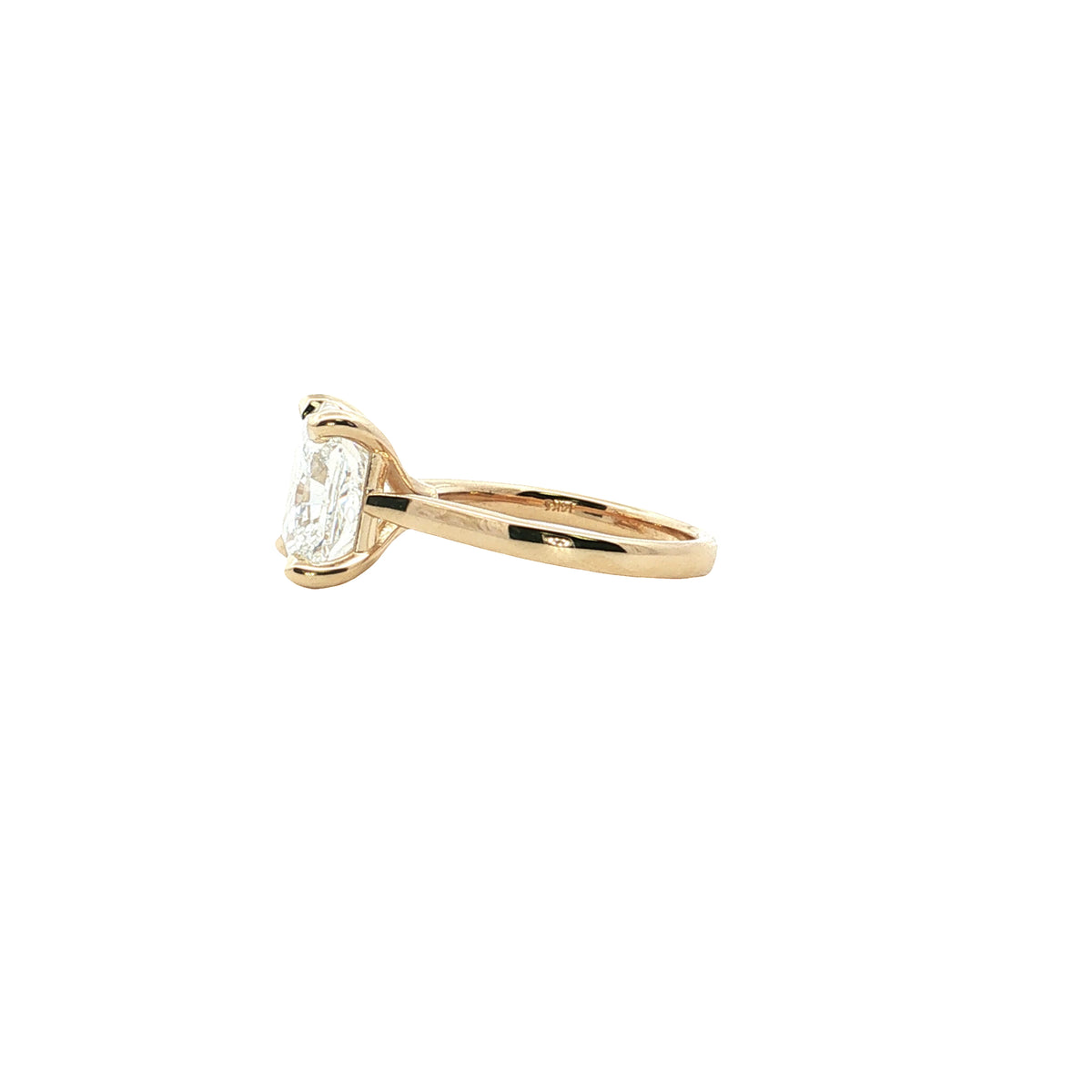 LAB GROWN CUSHION DIAMOND 6.62ct SOLITAIRE ENGAGEMENT RING