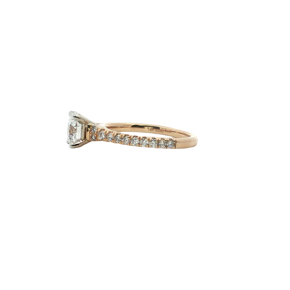 LAB GROWN ROUND DIAMONDS 1.90ctw PRONG SET RING
