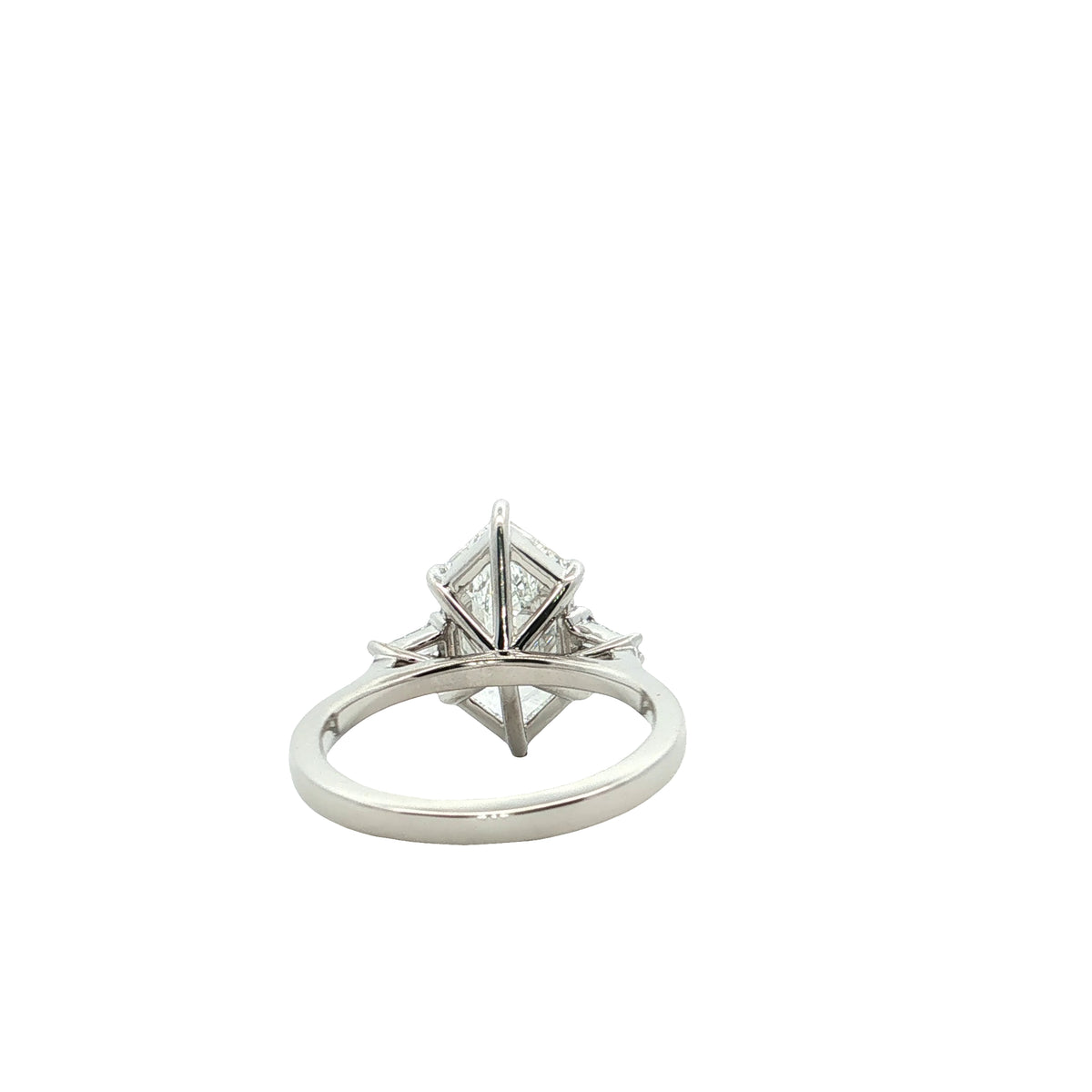 LAB GROWN DUTCH MARQUISE AND BAGUETTE DIAMONDS 3.24ctw THREE STONE RING