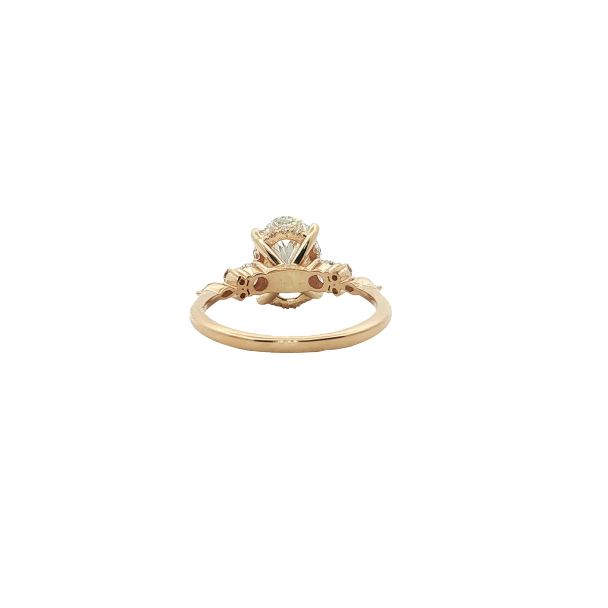 LAB GROWN OVAL MARQUISE & ROUND DIAMONDS 3.01ctw PRONG SET RING