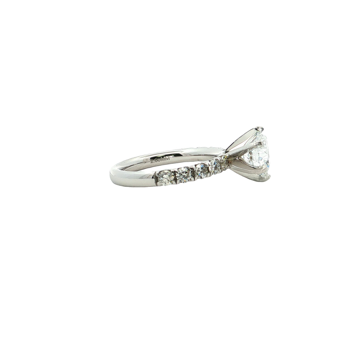 LAB GROWN ROUND DIAMONDS 2.71ctw PRONG SET RING