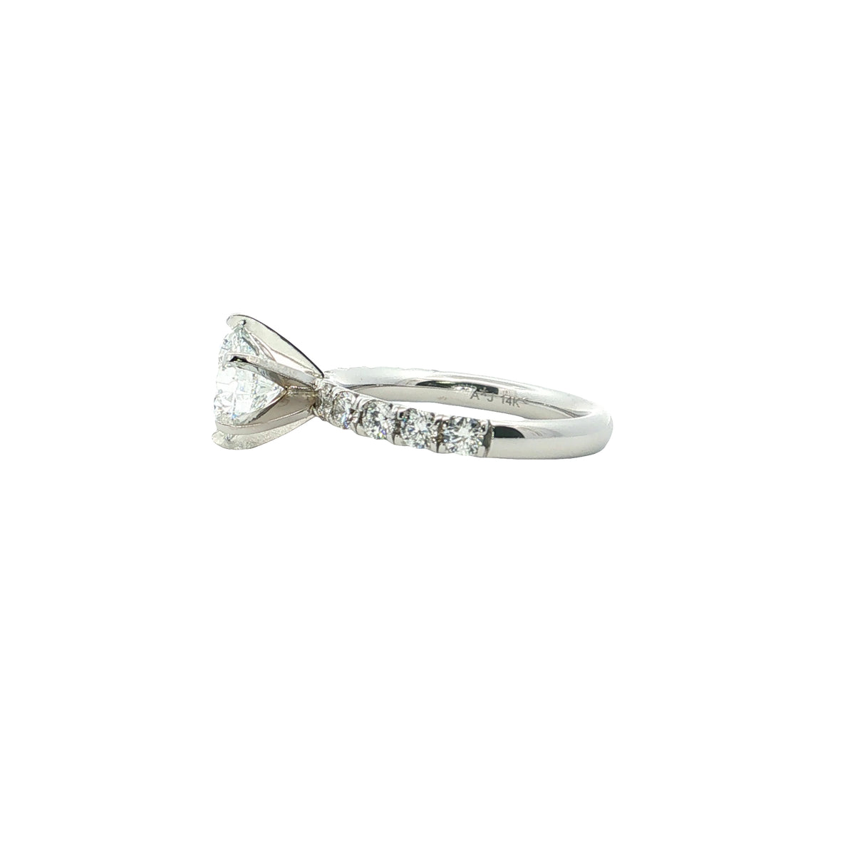 LAB GROWN ROUND DIAMONDS 2.71ctw PRONG SET RING