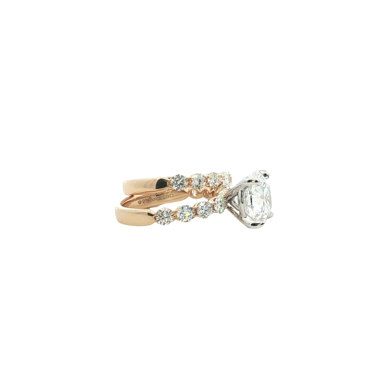 LAB GROWN ROUND DIAMONDS 2.59ctw TWO PIECE WEDDING SET