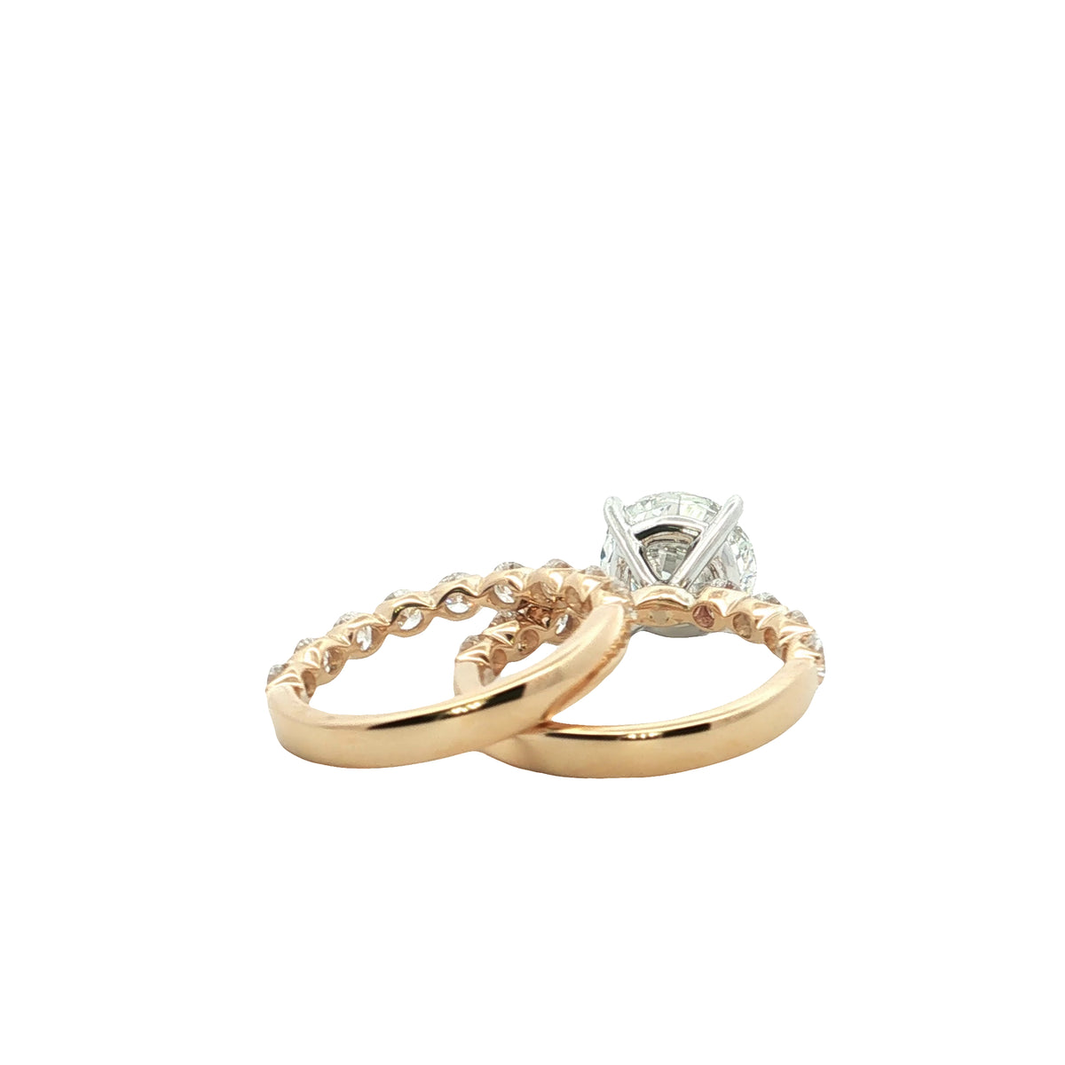 LAB GROWN ROUND DIAMONDS 2.59ctw TWO PIECE WEDDING SET