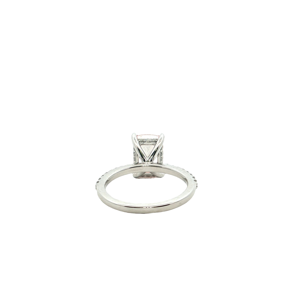 LAB GROWN FANCY PINK CUSHION DIAMOND 3.36ctw PRONG SET RING