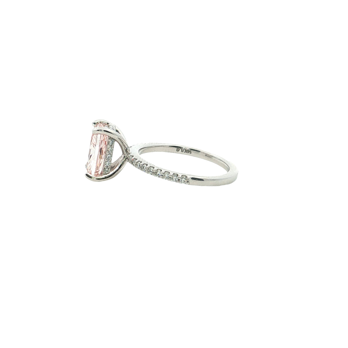 LAB GROWN FANCY PINK CUSHION DIAMOND 3.36ctw PRONG SET RING