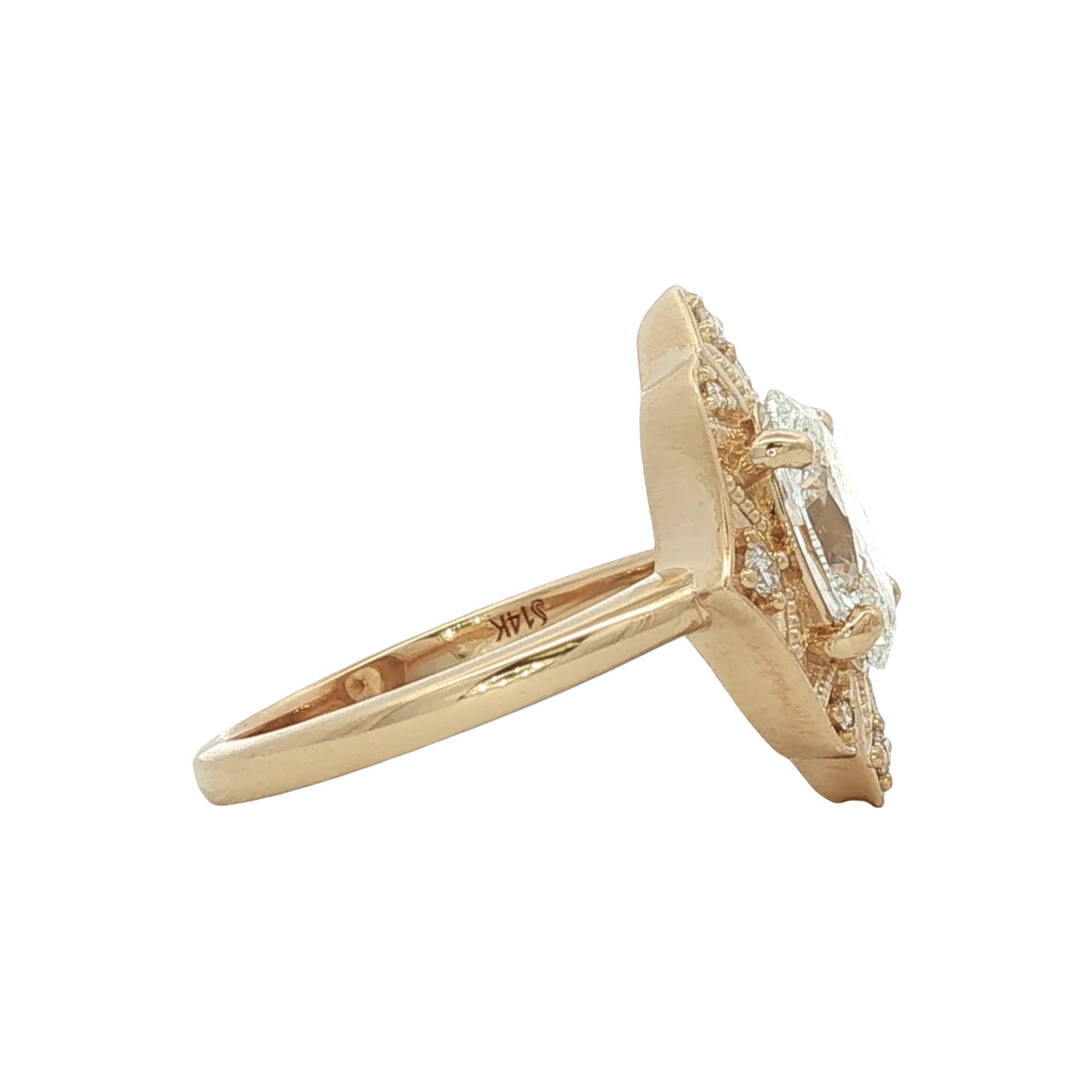 LAB GROWN OVAL & ROUND DIAMONDS 2.21ctw VINTAGE STYLE RING