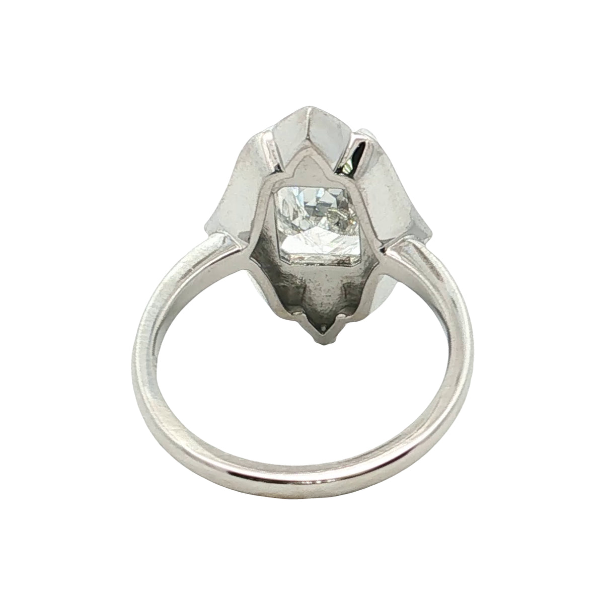 LAB GROWN DUTCH MARQUISE AND ROUND DIAMONDS 3.36ctw VINTAGE STYLE HALO RING