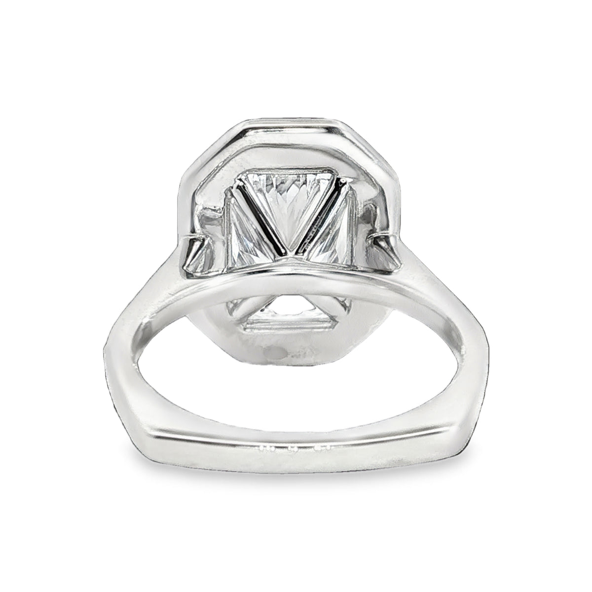 LAB GROWN CUSHION AND ROUND DIAMONDS 4.49ctw HALO RING