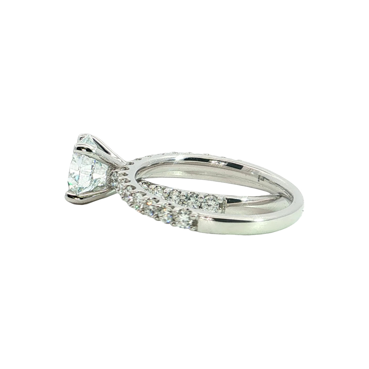 LAB GROWN ROUND DIAMONDS 3.06ctw PRONG SET 2 PIECE WEDDING SET