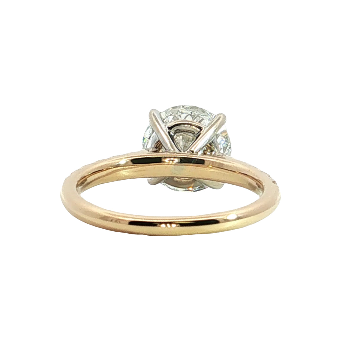 LAB GROWN ROUND DIAMONDS 3.43ctw PRONG SET RING