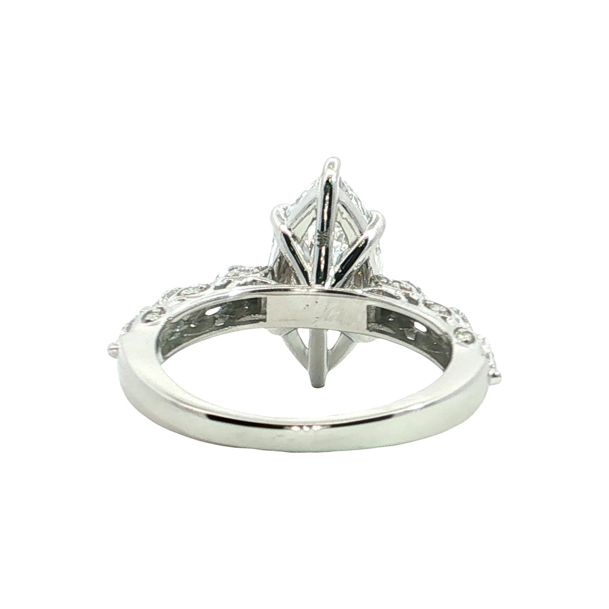 LAB GROWN MARQUISE & ROUND DIAMONDS 3.55ctw PRONG SET RING