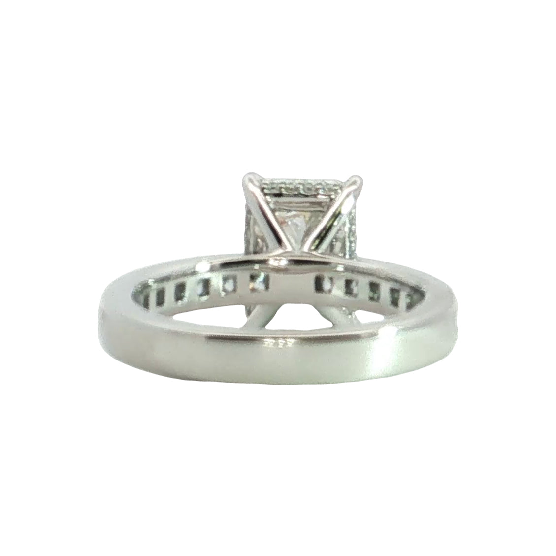 LAB GROWN RADIANT AND PRINCESS DIAMONDS 3.89ctw CHANNEL SET RING