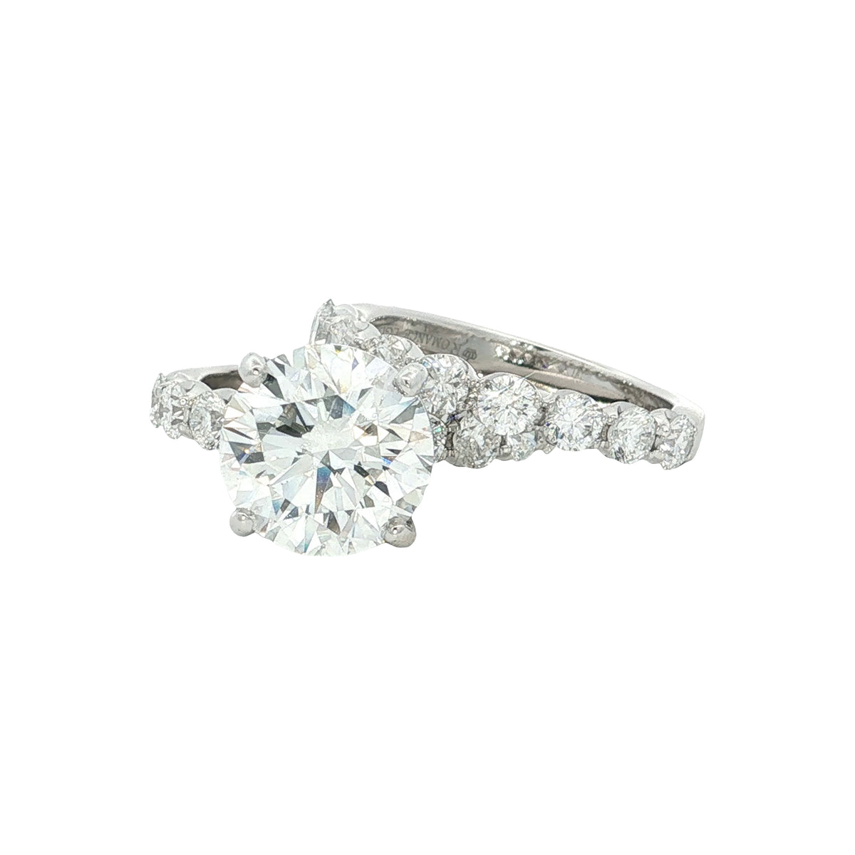 LAB GROWN ROUND DIAMONDS 5.50ctw TWO PIECE WEDDING SET