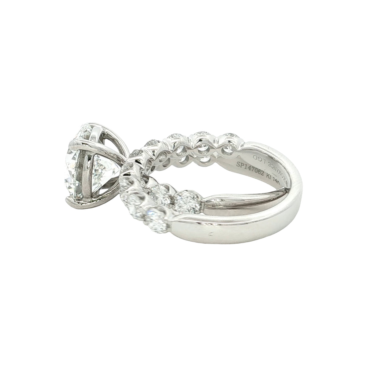 LAB GROWN ROUND DIAMONDS 5.50ctw TWO PIECE WEDDING SET