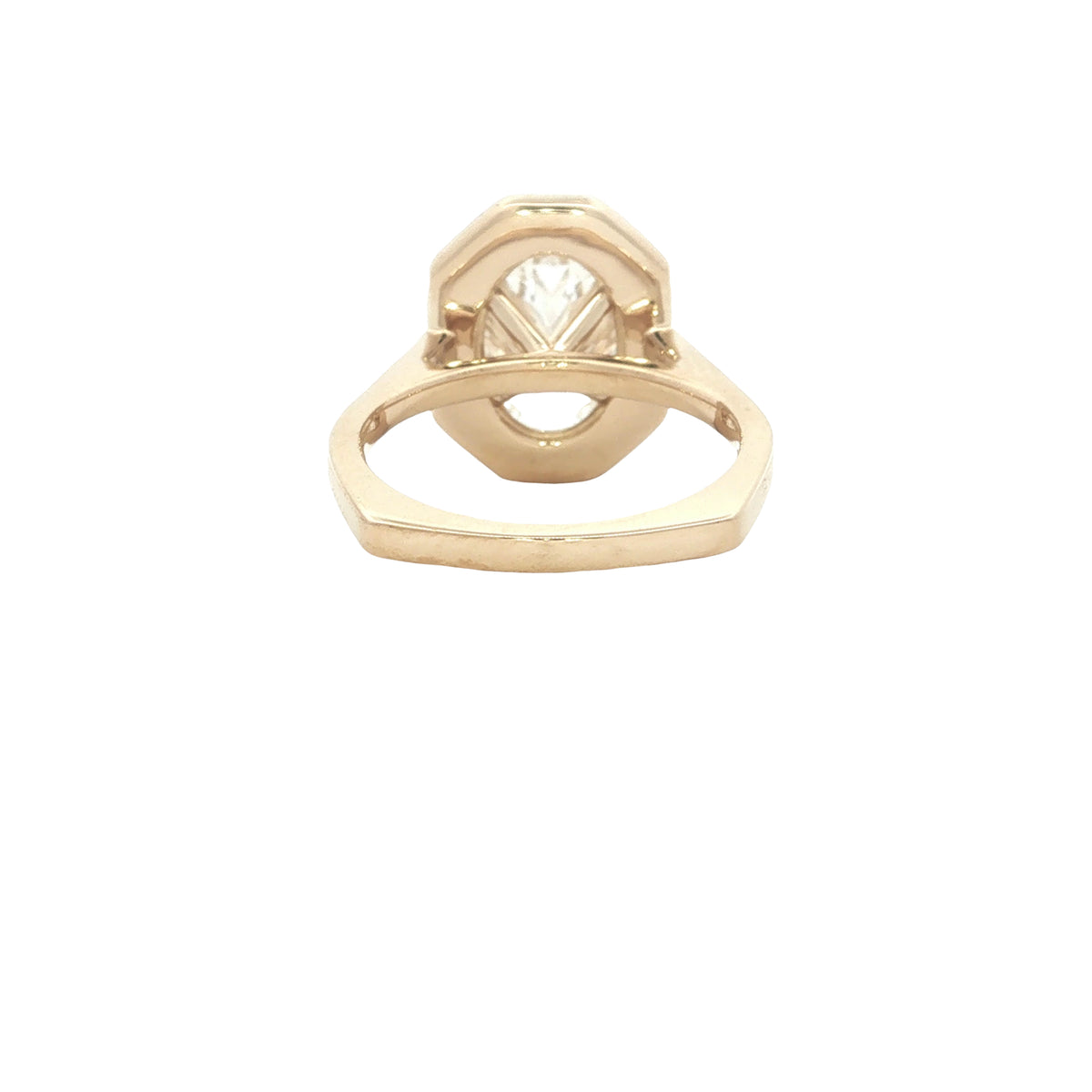 LAB GROWN OVAL AND ROUND DIAMONDS 3.56ctw HALO RING