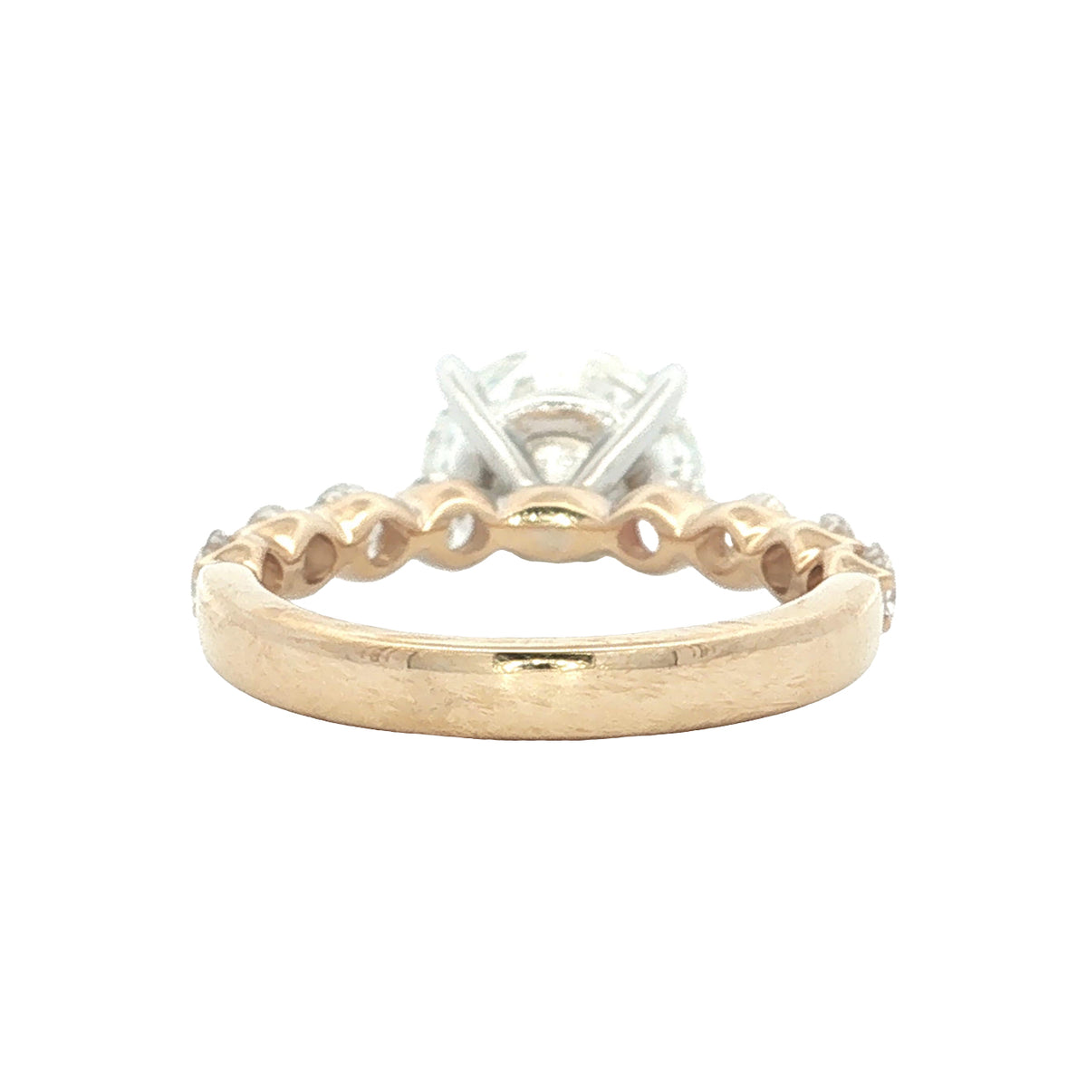 LAB GROWN ROUND DIAMONDS 3 3/4CTW PRONG SET RING