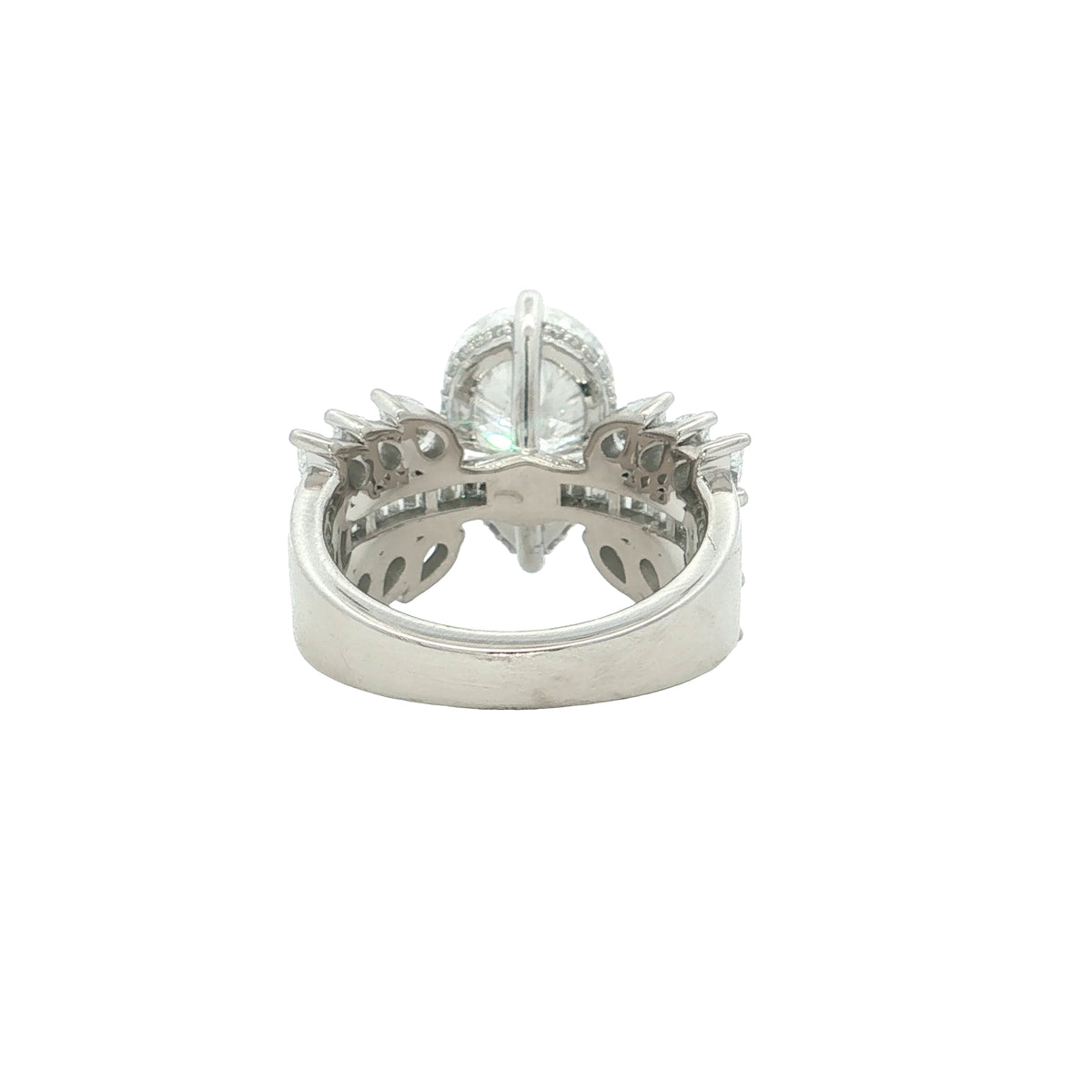 5.72 CTW Pear Lab-Grown Diamond Multi-Row Engagement Ring