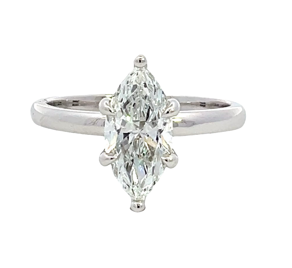 LAB GROWN MARQUISE DIAMOND 1.52ct SOLITAIRE ENGAGEMENT RING