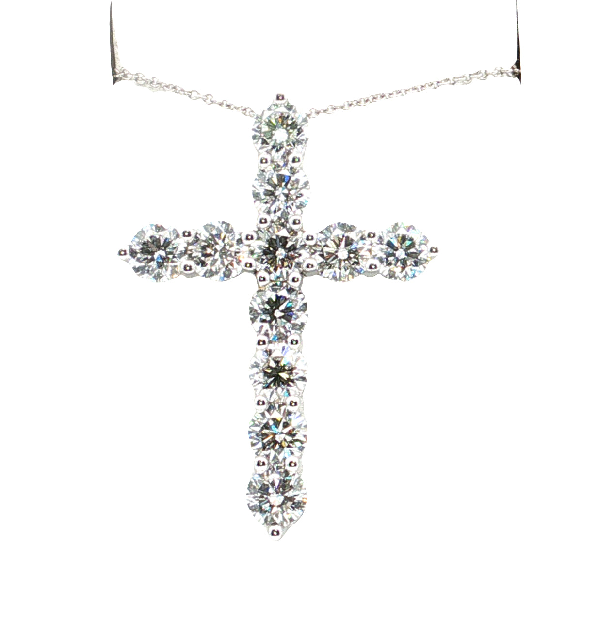 LAB GROWN ROUND DIAMONDS 3ctw CROSS PENDANT