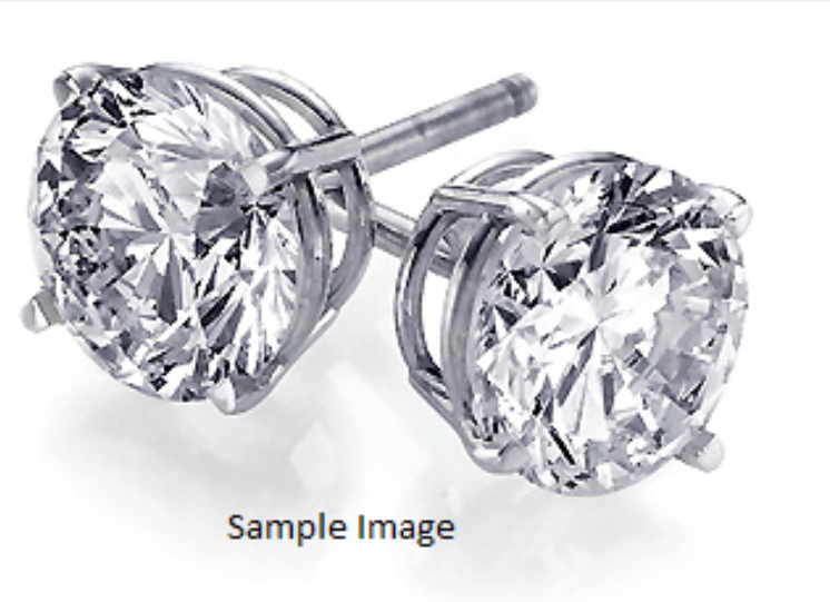 LAB GROWN ROUND DIAMONDS 1/4ctw STUD EARRINGS