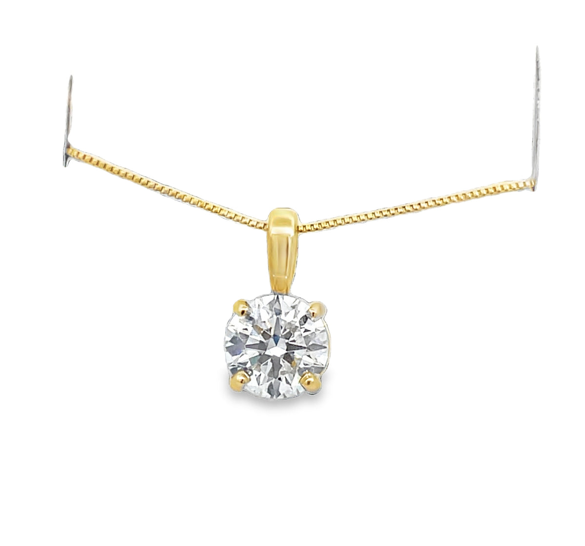 LAB GROWN ROUND DIAMOND 1.51CT SOLITAIRE DROP PENDANT