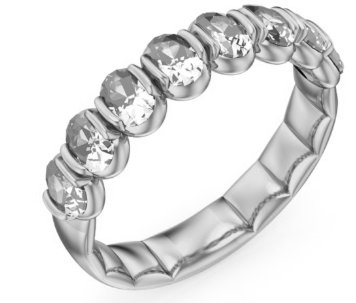 PRECIOUS METAL WEDDING BANDS-DIAMOND
