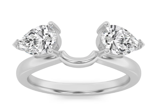 LAB GROWN PEAR DIAMONDS 1ctw ENHANCER RING