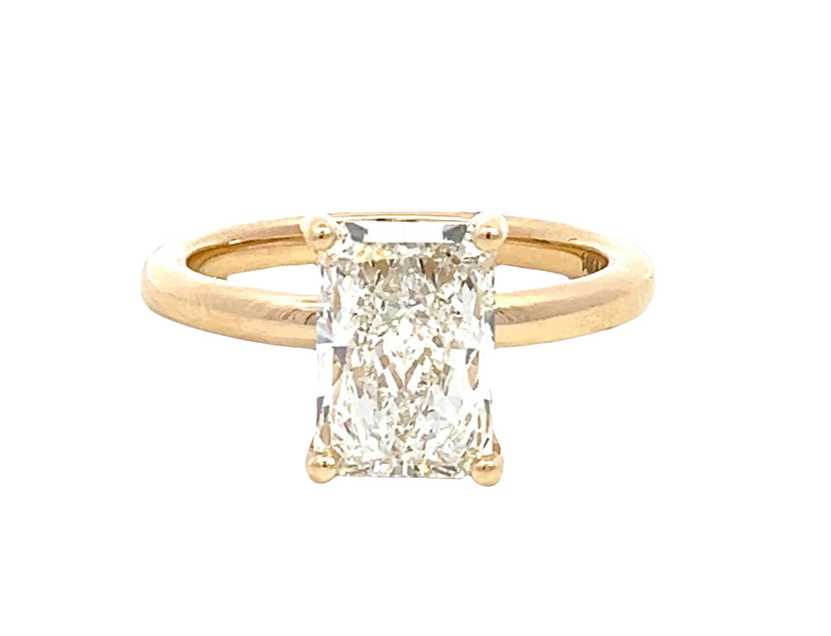 LAB GROWN RADIANT &amp; ROUND DIAMONDS 2.61ctw SOLITAIRE ENGAGEMENT RING