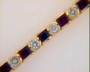 Ruby & Diamond Bracelet-6.08ctw