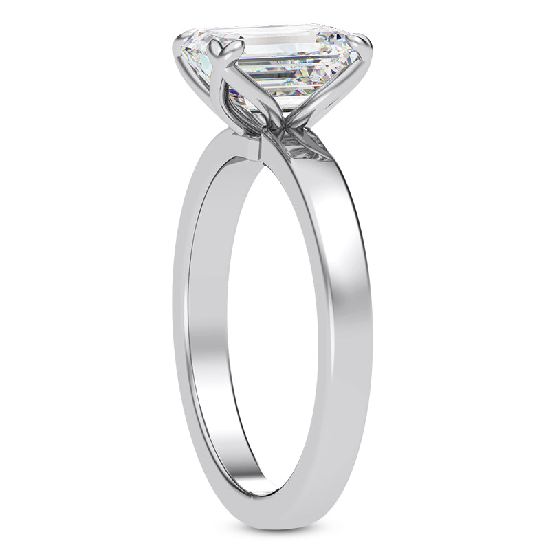 EMERALD OR RADIANT PETAL SOLITAIRE ENGAGEMENT RING