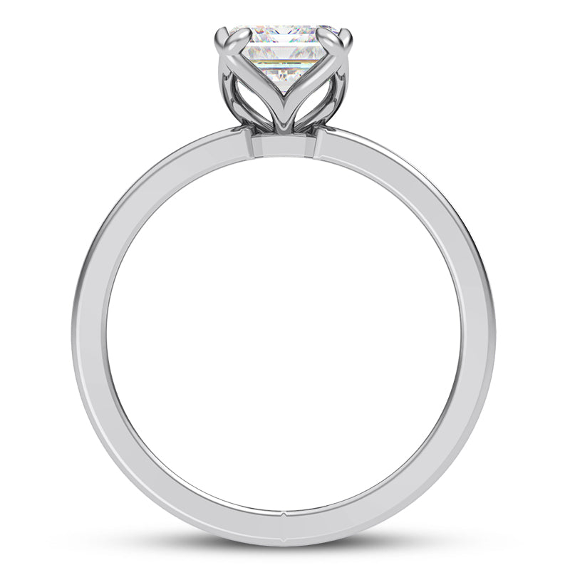 EMERALD OR RADIANT PETAL SOLITAIRE ENGAGEMENT RING