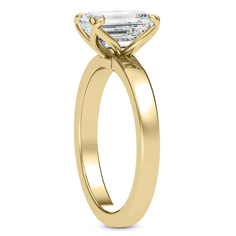 EMERALD OR RADIANT PETAL SOLITAIRE ENGAGEMENT RING