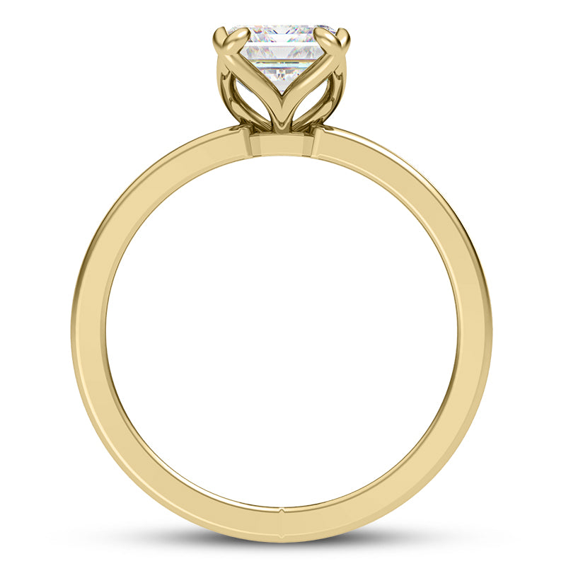 EMERALD OR RADIANT PETAL SOLITAIRE ENGAGEMENT RING