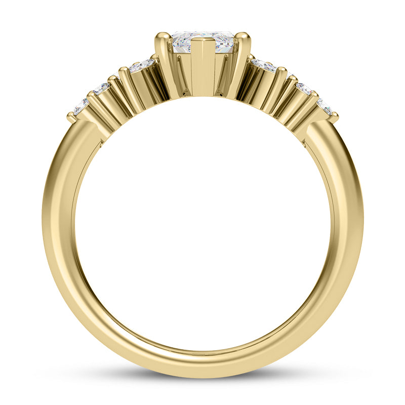 MARQUISE CENTER WITH A BOLD REFINED STYLE RING