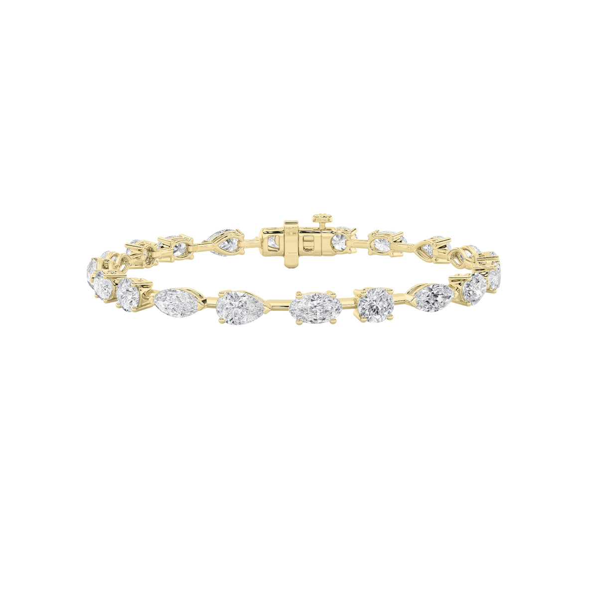 LAB GROWN ALTERNATING SHAPE DIAMONDS 8ctw BRACELET