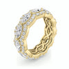 LAB GROWN MARQUISE AND ROUND DIAMONDS 4ctw ETERNITY BAND