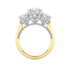 LAB GROWN ROUND DIAMONDS 4ctw THREE STONE RING