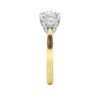 LAB GROWN ROUND DIAMONDS 4ctw THREE STONE RING
