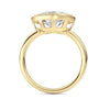 LAB GROWN OVAL DIAMOND 3.00ct BEZEL SOLITAIRE ENGAGEMENT RING