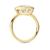LAB GROWN OVAL DIAMOND 3.00ct BEZEL SOLITAIRE ENGAGEMENT RING