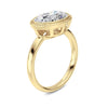 LAB GROWN OVAL DIAMOND 3.00ct BEZEL SOLITAIRE ENGAGEMENT RING