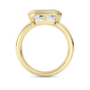 LAB GROWN EMERALD CUT DIAMOND 3.02ct BEZEL SOLITAIRE ENGAGEMENT RING