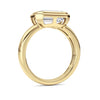 LAB GROWN EMERALD CUT DIAMOND 3.02ct BEZEL SOLITAIRE ENGAGEMENT RING